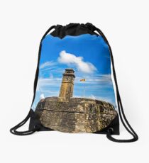 Galle Clock Tower & Fort. Drawstring Bag