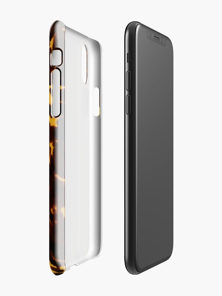 Alternate view of polished tortoise shell art deco phone case iPhone Case
