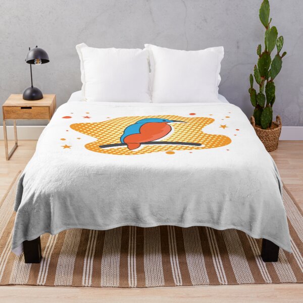 Item preview, Colorful bird art illustration- Kingfisher sitting designed and sold by feel-free-store.