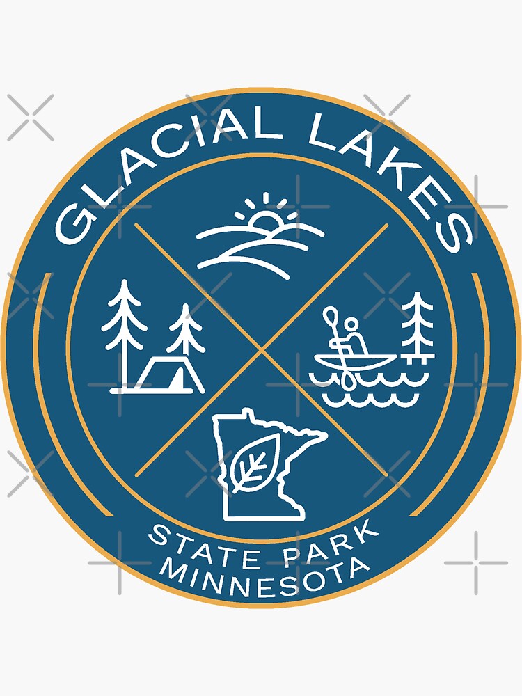 Glacial Lakes State Park Heraldic Logo Sticker For Sale By Vanyakar Redbubble 2187