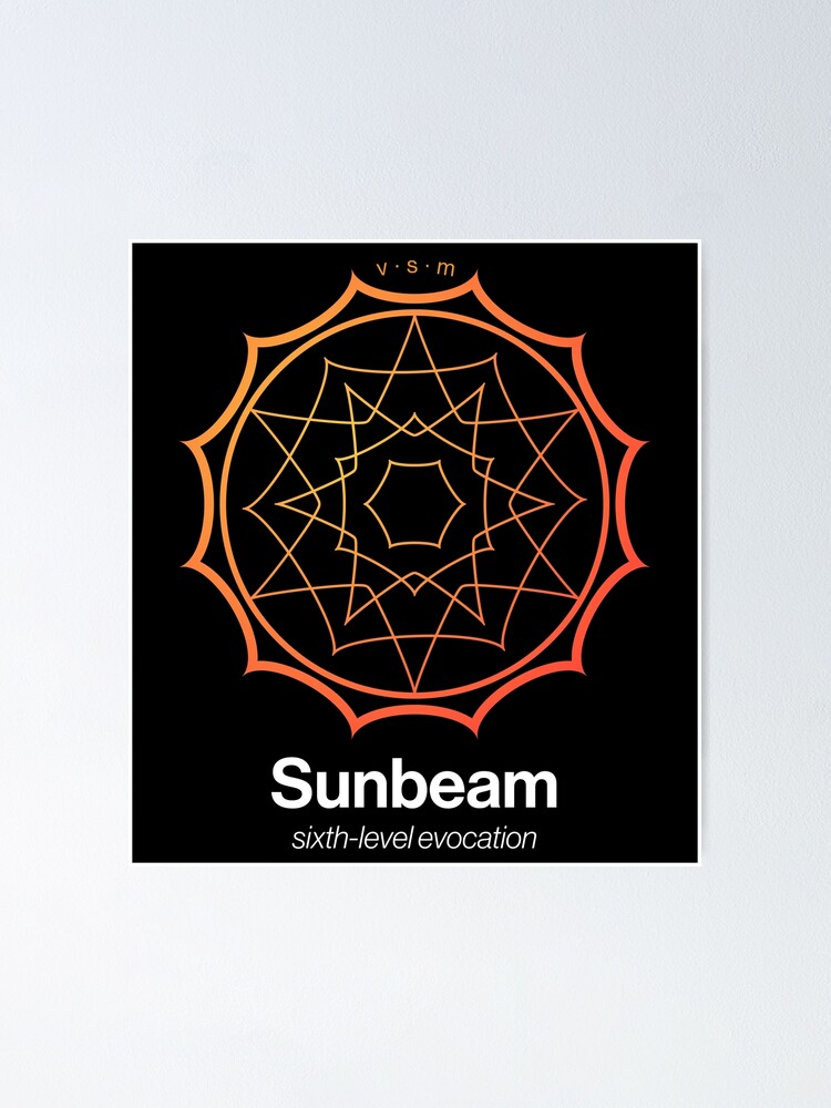 "Sunbeam Spell Symbol" Poster for Sale by Unspelled Redbubble