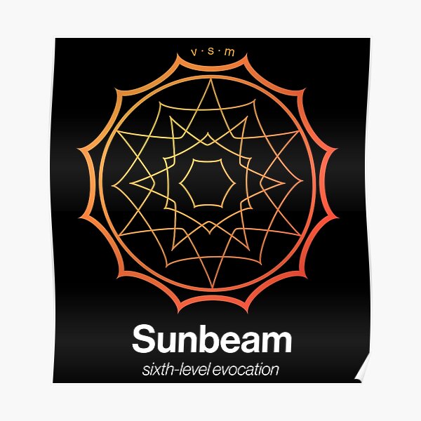 "Sunbeam Spell Symbol" Poster for Sale by Unspelled Redbubble