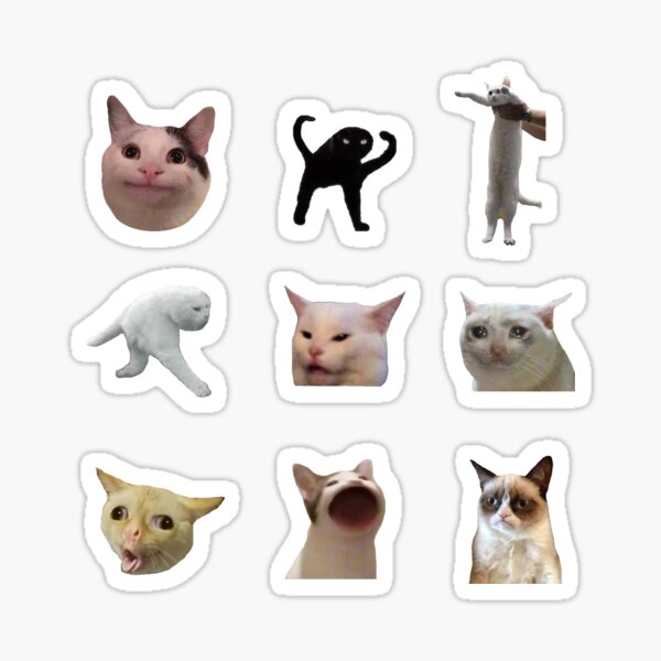 Meme Cats Sticker Pack Sticker