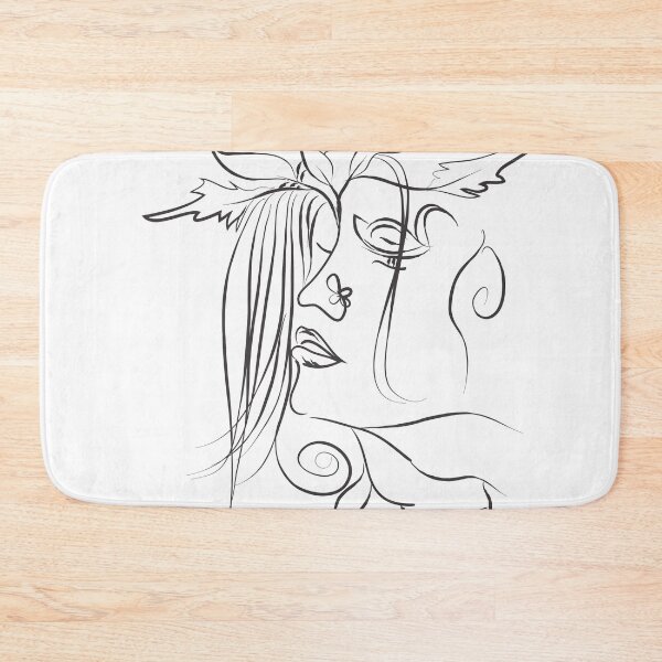 Item preview, Girl art abstract illustration with line art designed and sold by feel-free-store.