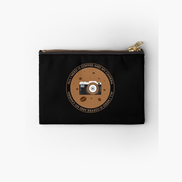 Item preview, I need is Coffee and my camera - round designed and sold by OutLoudDesigns.