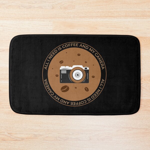 Item preview, I need is Coffee and my camera - round designed and sold by OutLoudDesigns.