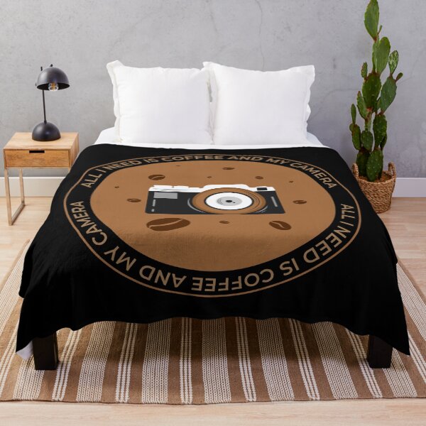 Item preview, I need is Coffee and my camera - round designed and sold by OutLoudDesigns.