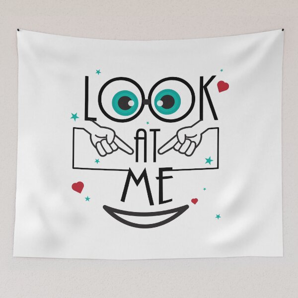 Item preview, look at me funny design art with cute funny eyes designed and sold by feel-free-store.