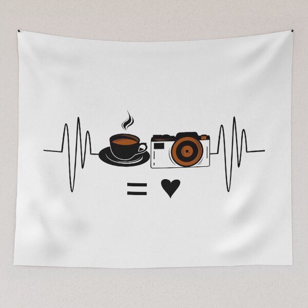 Item preview, All I need is Coffee and my camera heartbeat designed and sold by OutLoudDesigns.