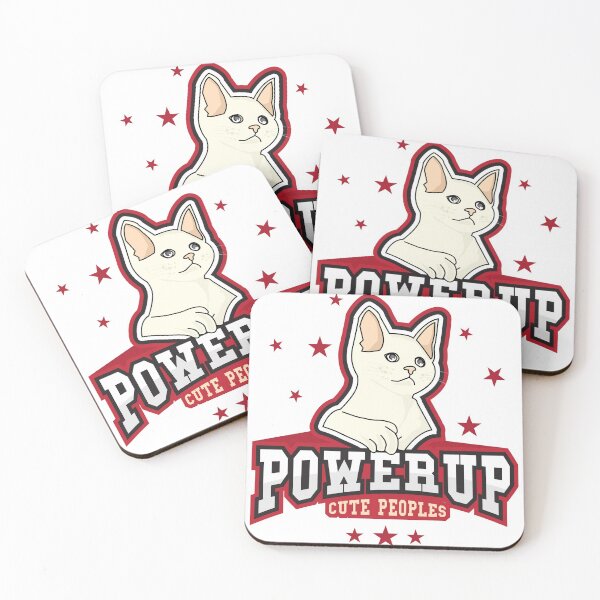 Item preview, Power up Cute peoples - Cute cat with text art designed and sold by feel-free-store.