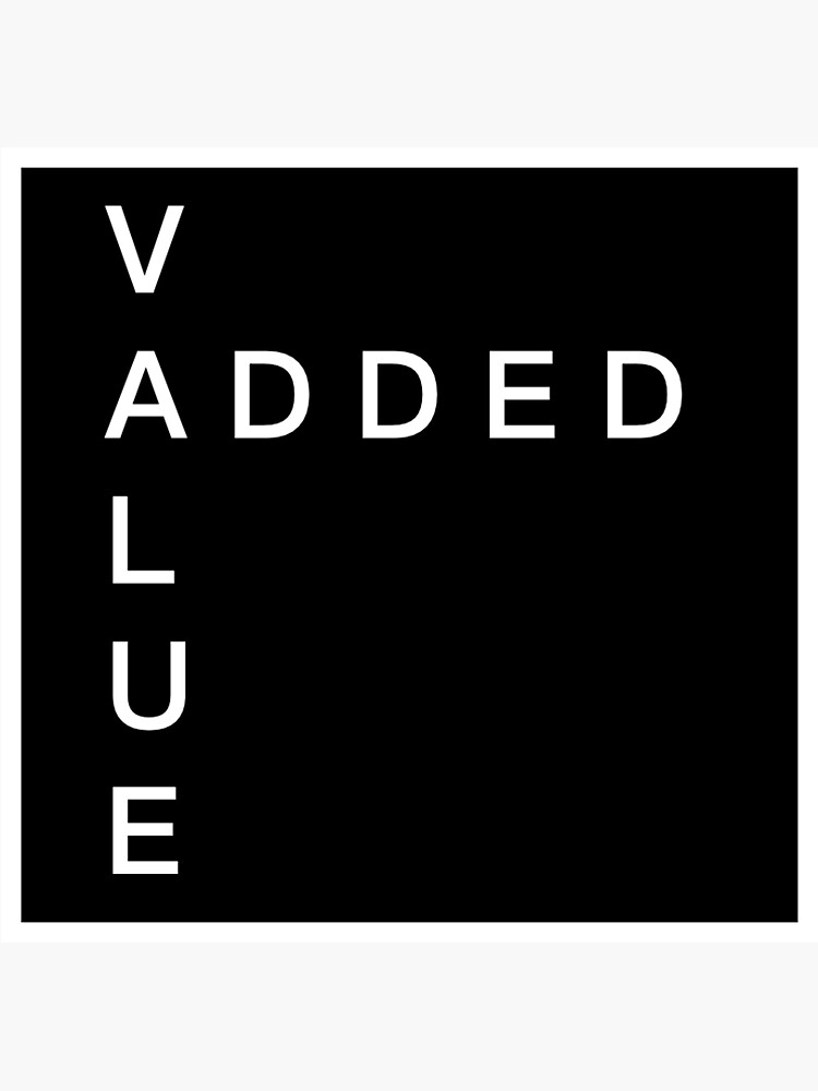 Thumbnail 3 of 3, Sticker, Value added - Minimalism designed and sold by Lessis-.