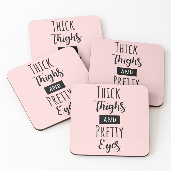 Item preview, Thick thighs and pretty eyes - body positive quote designed and sold by NastySquad.