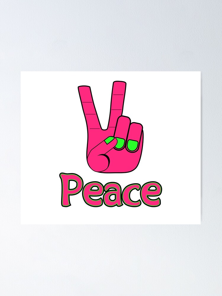 "Sexy BubbleGum Peace Sign" Poster for Sale by ArashiiGames | Redbubble