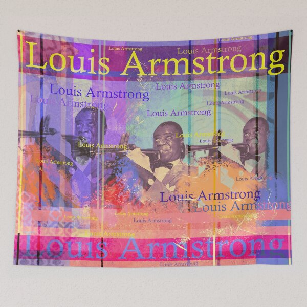 Item preview, aesthetic Louis Armstrong portrait, Satchmo designed and sold by Mauswohn.