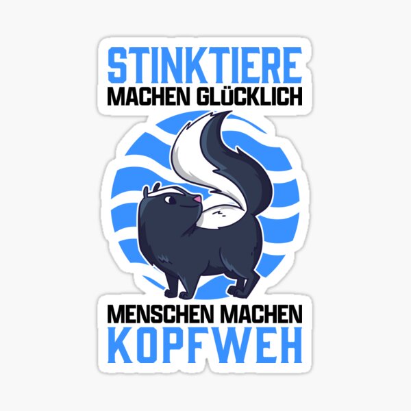 Artikel-Vorschau von Stinktier Kopfweh Stinkdachs Skunk Geschenk, designt und verkauft von madgrfx.