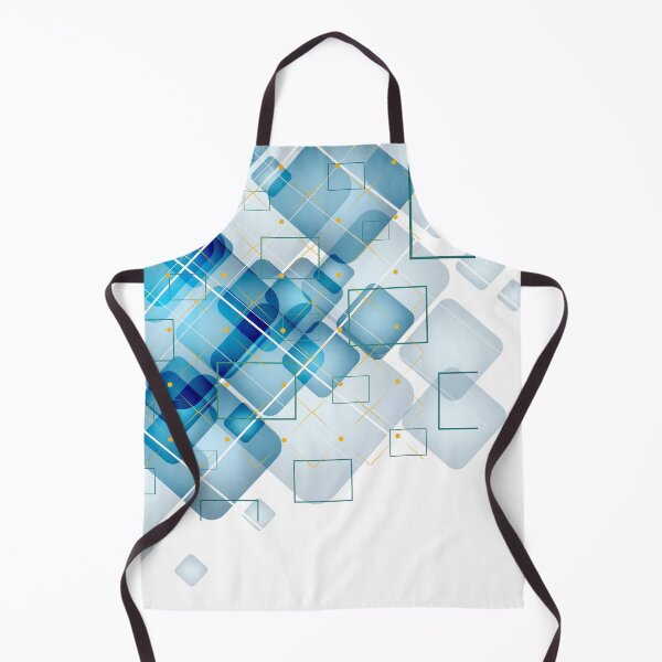 Item preview, Blue abstract geometrical cubes designed and sold by Moonlight-Art-.