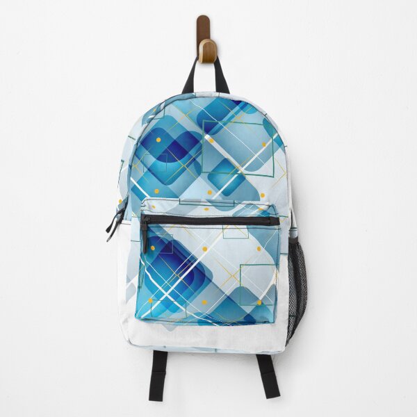 Item preview, Blue abstract geometrical cubes designed and sold by Moonlight-Art-.