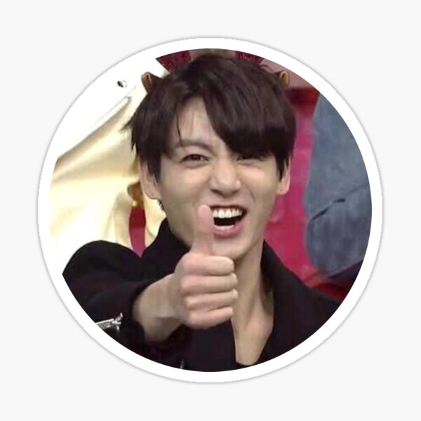 Jungkook funny face sticker Sticker