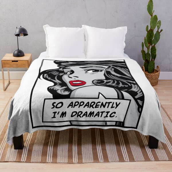 Item preview, So Apparently I'm Dramatic Vintage Pop Art Girl Funny Quote designed and sold by GrandeDuc.