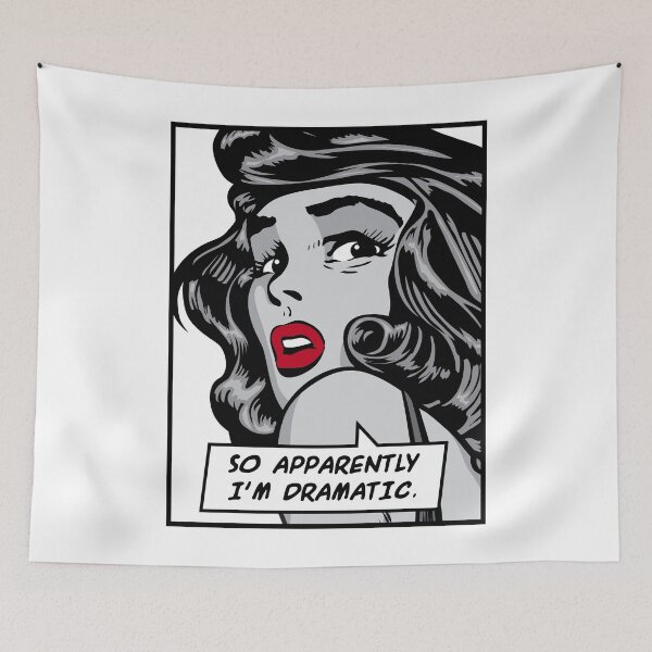 Item preview, So Apparently I'm Dramatic Vintage Pop Art Girl Funny Quote designed and sold by GrandeDuc.