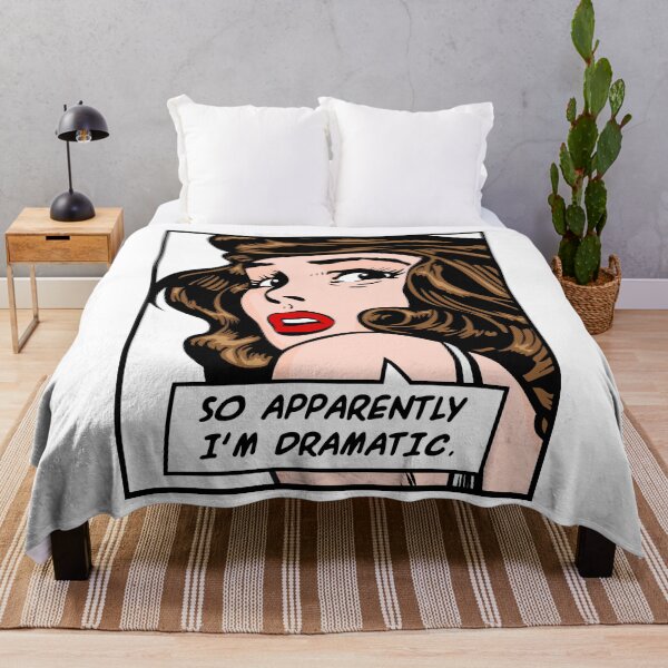 Item preview, So Apparently I'm Dramatic Vintage Pop Art Girl Funny Quote designed and sold by GrandeDuc.