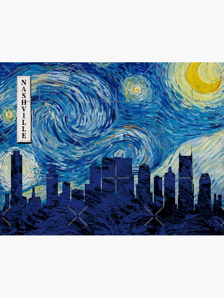 "Nashville Van Gogh Starry Night" Poster for Sale by danielfgf Redbubble