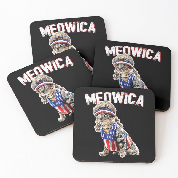 Item preview, Meowica Cat Mullet American Flag Patriotic designed and sold by K-icon.