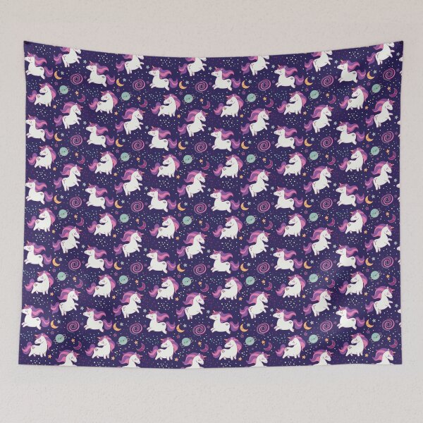 Item preview, Hand Drawn Unicorn Pattern Cute Kawaii Space Unicorns  designed and sold by EpicArtz.