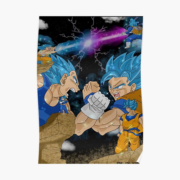 Goku Vs Vegeta Posters Redbubble