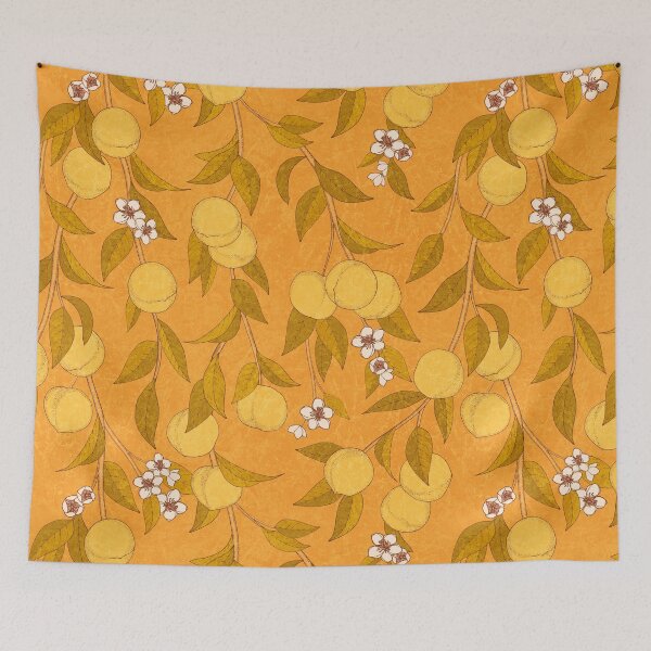 Item preview, Vintage Golden Yellow Peaches Fruit Tree designed and sold by Cecilia Mok.