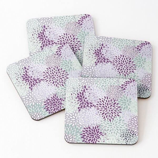 Item preview, Floral Blooms, Purple and Teal Green designed and sold by meggydesigns.