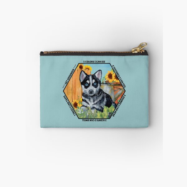 Item preview, Husky Puppy reminder: You will get through this, you are worthy and deserving of care. Mindfulness using the five senses, grounding technique. designed and sold by Orianah.