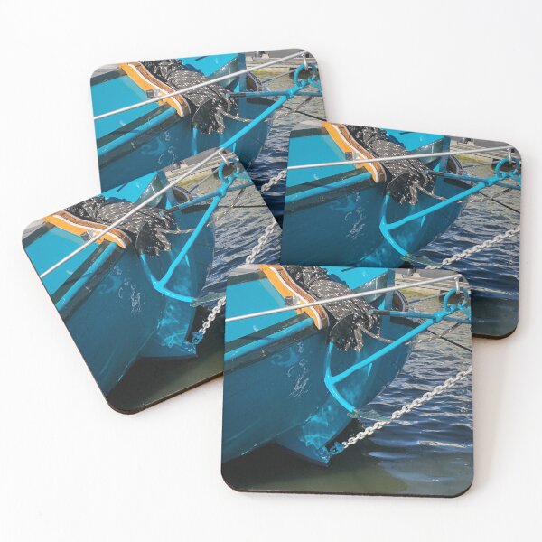Item preview, Blue boat with anchor designed and sold by elaine-gregers.