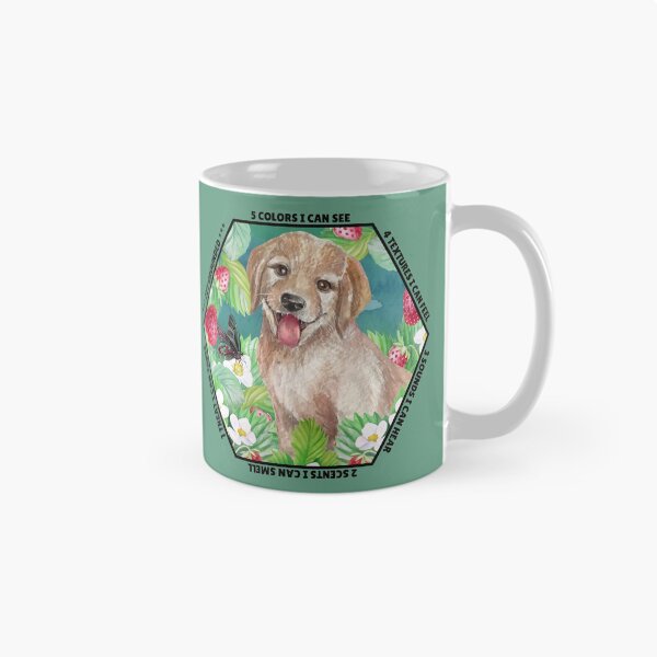 Item preview, Golden Labrador Puppy reminder: You will get through this, you are worthy and deserving of care. Mindfulness using the five senses, grounding technique. designed and sold by Orianah.