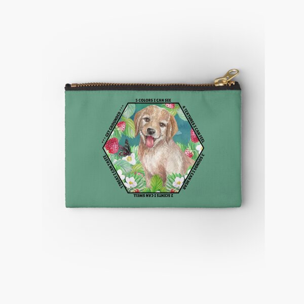 Item preview, Golden Labrador Puppy reminder: You will get through this, you are worthy and deserving of care. Mindfulness using the five senses, grounding technique. designed and sold by Orianah.