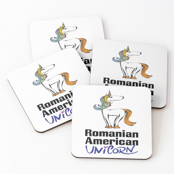 Item preview, Romanian American Unicorn Cartoon designed and sold by FiveNiches.