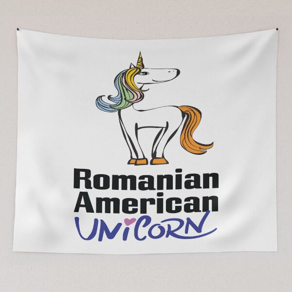 Item preview, Romanian American Unicorn Cartoon designed and sold by FiveNiches.