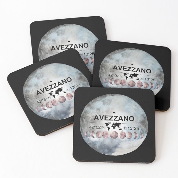 Item preview, Avezzano Abruzzo T-ShirtAvezzano, Abruzzo, Italy, Watercolor Design with Latitude & Longitude Map Coordinates  designed and sold by Citywordshop.