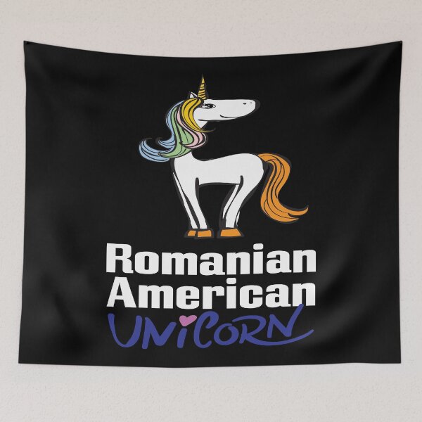 Item preview, Romanian American Unicorn Cartoon designed and sold by FiveNiches.