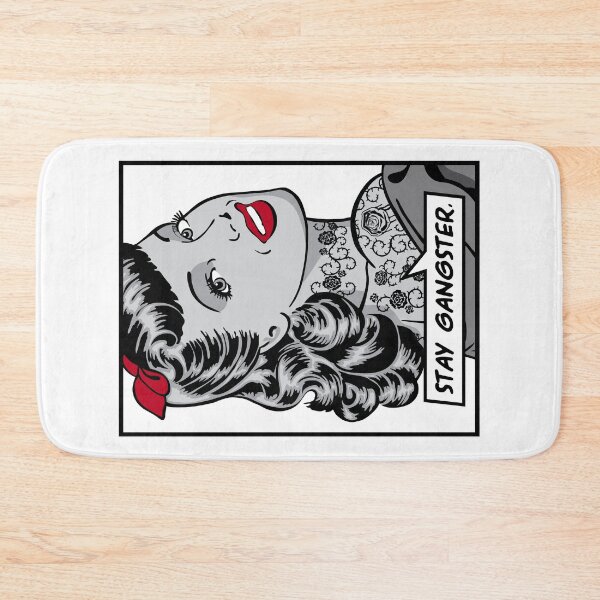 Item preview, Stay Gangster Tattooed Ink Vintage Pop Art Girl Funny Quote designed and sold by GrandeDuc.
