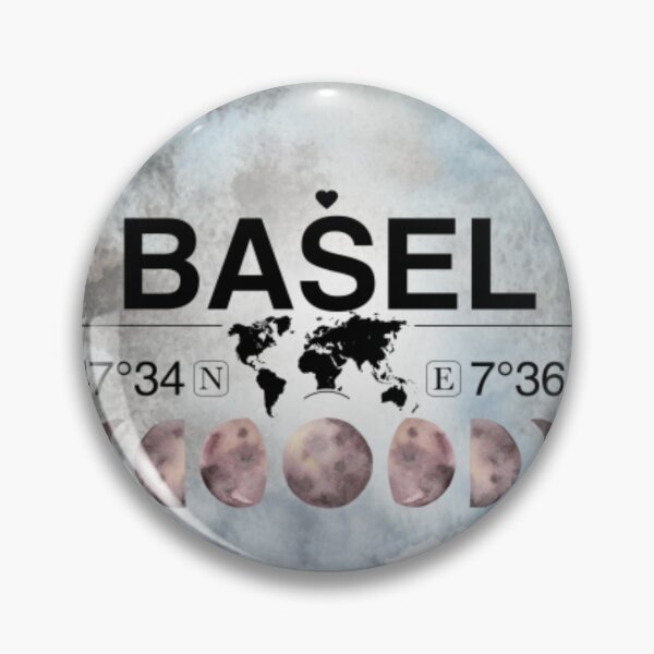 Item preview, Basel T-ShirtBasel, Switzerland, Watercolor Design with Latitude & Longitude Map Coordinates designed and sold by Citywordshop.