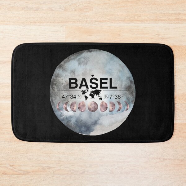 Item preview, Basel T-ShirtBasel, Switzerland, Watercolor Design with Latitude & Longitude Map Coordinates designed and sold by Citywordshop.