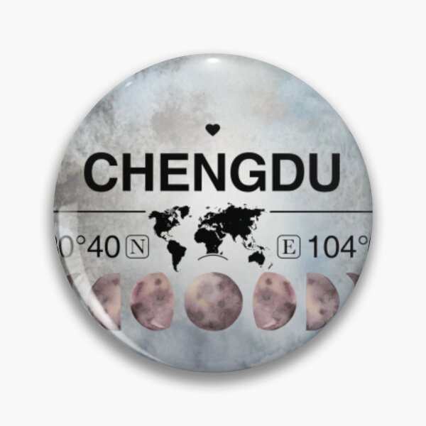 Artikelvorschau, Chengdu Peoples Republic Of China T-ShirtChengdu, Volksrepublik China, Sichuan, Aquarell-Design mit Breiten- und Längengrad-Kartenkoordinaten entworfen und verkauft von Citywordshop.