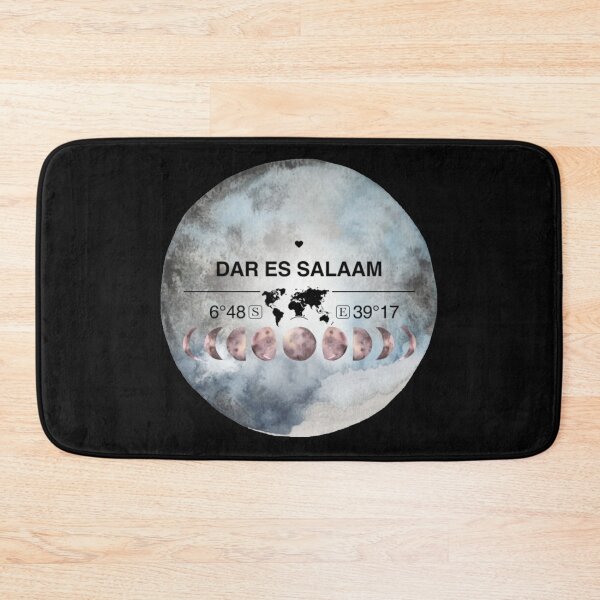 Item preview, Dar Es Salaam Tanzania T-ShirtDar es Salaam, Tanzania, Watercolor Design with Latitude & Longitude Map Coordinates  designed and sold by Citywordshop.