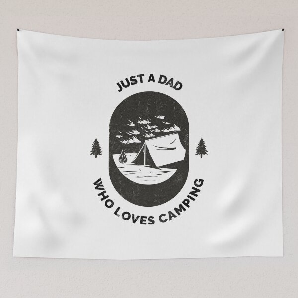 Item preview, Just A Dad Who Loves Camping designed and sold by Danielle Shafiki.