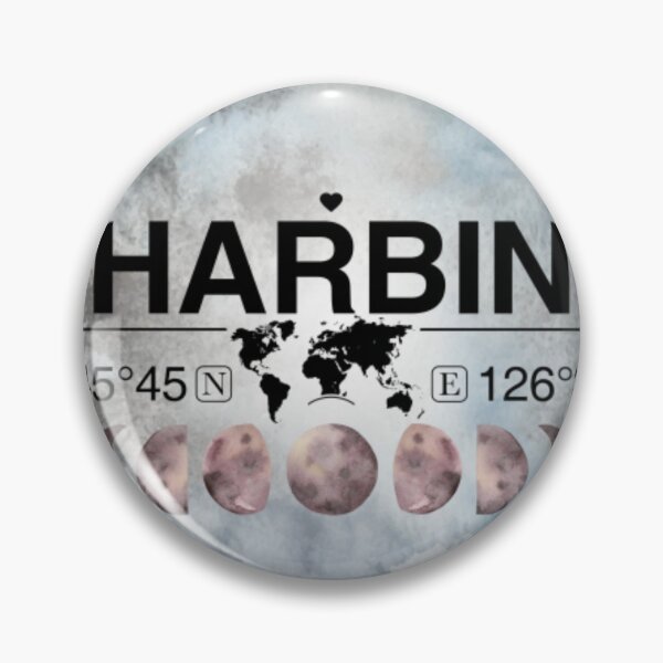 Item preview, Harbin Peoples Republic Of China T-ShirtHarbin, People's Republic of China, Heilongjiang, Watercolor Design with Latitude & Longitude Map Coordinates  designed and sold by Citywordshop.