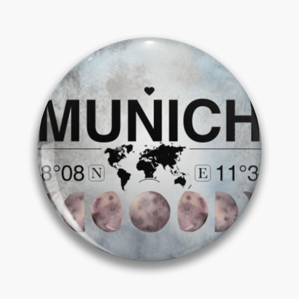 Item preview, Munich Bavaria T-ShirtMunich, Bavaria, Germany, Watercolor Design with Latitude & Longitude Map Coordinates  designed and sold by Citywordshop.