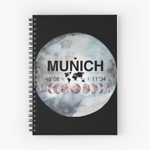 Item preview, Munich Bavaria T-ShirtMunich, Bavaria, Germany, Watercolor Design with Latitude & Longitude Map Coordinates  designed and sold by Citywordshop.
