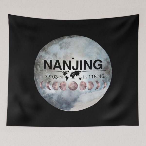 Item preview, Nanjing Peoples Republic Of China T-ShirtNanjing, People's Republic of China, Jiangsu, Watercolor Design with Latitude & Longitude Map Coordinates  designed and sold by Citywordshop.