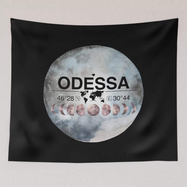 Item preview, Odessa Odessa Oblast T-ShirtOdessa, Ukraine, Odessa Oblast, Watercolor Design with Latitude & Longitude Map Coordinates designed and sold by Citywordshop.